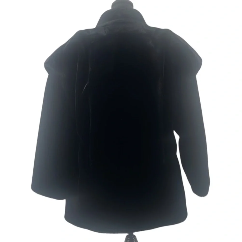 Vintage Sportowne Black Faux Fur Coat,Expressly for Dillards,size 6 - Picture 7 of 15